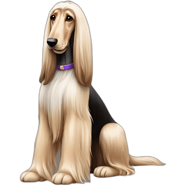 Dog Canine Afghan Hound full-height emoji