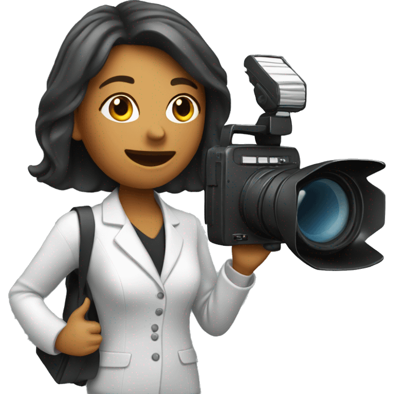 A lady reporter in studio emoji