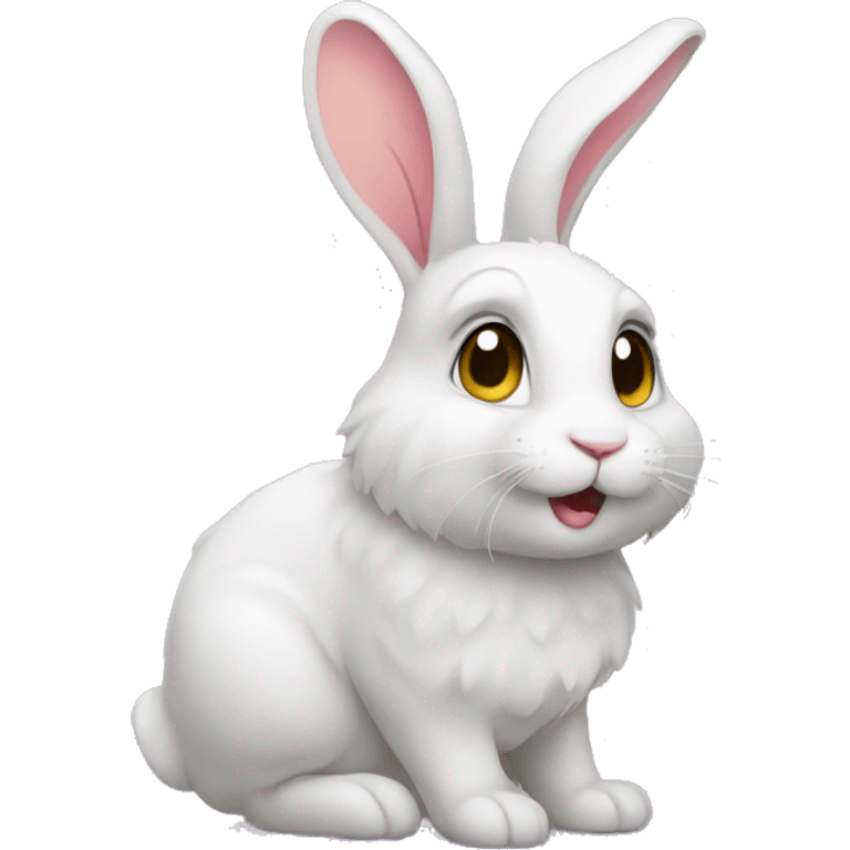 rabbit with a bon emoji