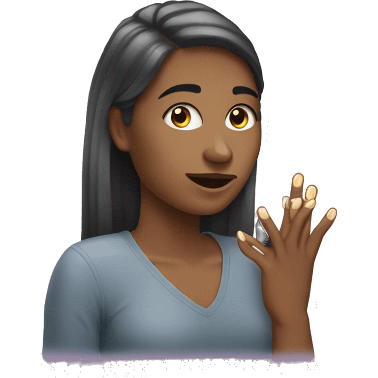 personne qui se ronge les ongles  emoji