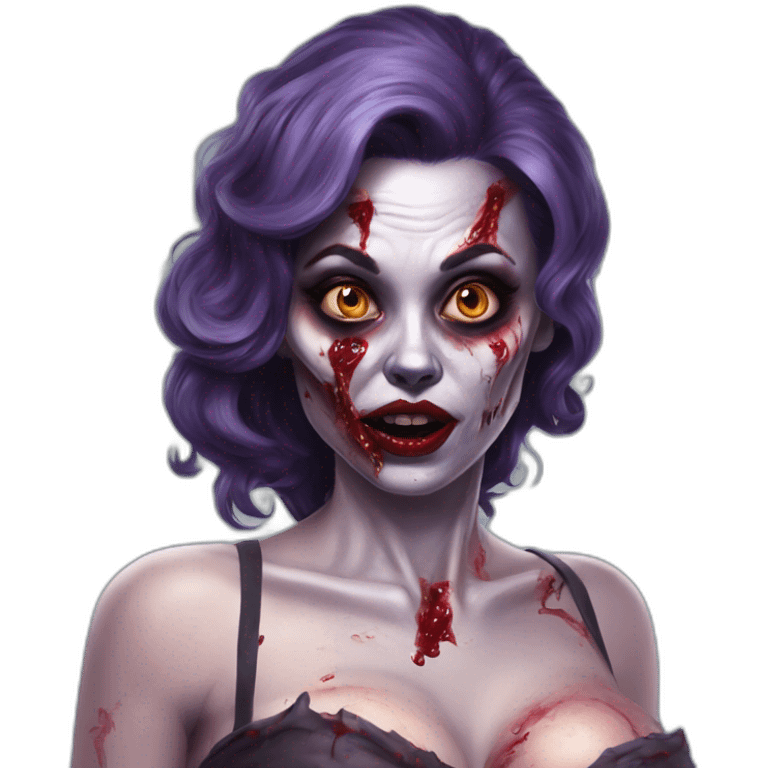 zombi pinup hyperrealistic emoji