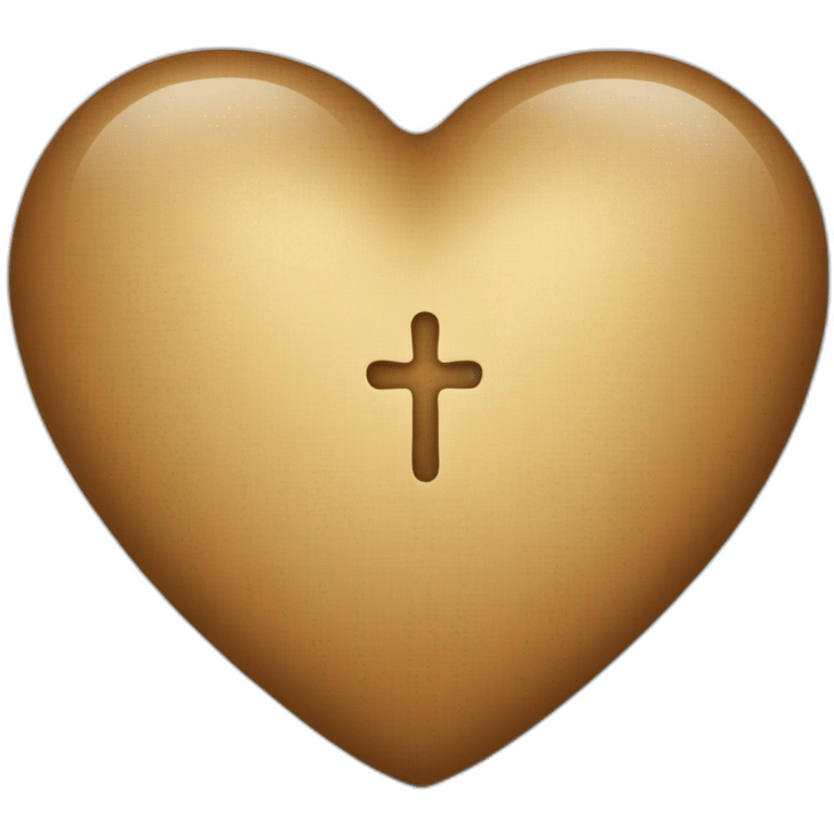 Coeur avec une croix au dessus emoji