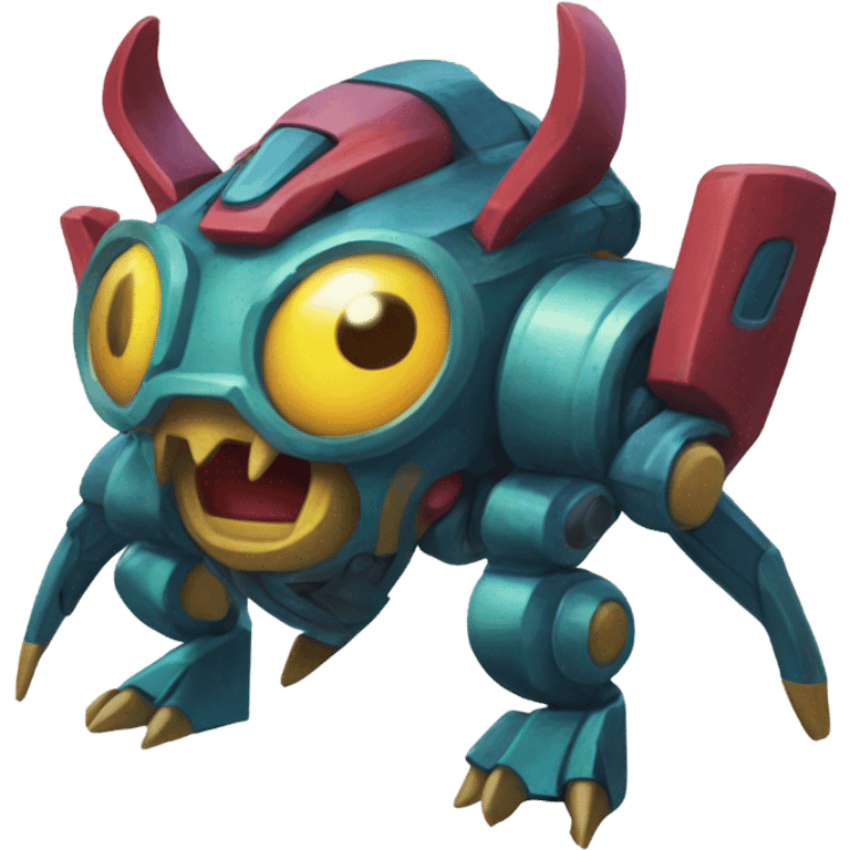 Colorful painted Fakémon-Medabot-creature emoji