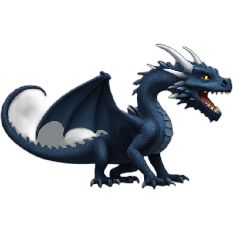 dark full body european dragon emoji