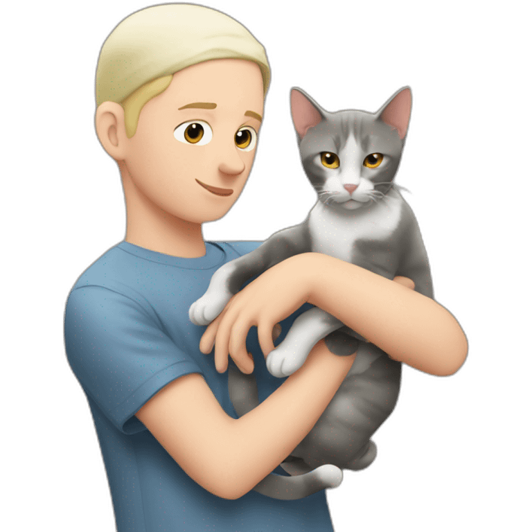 Eminem petting cat emoji