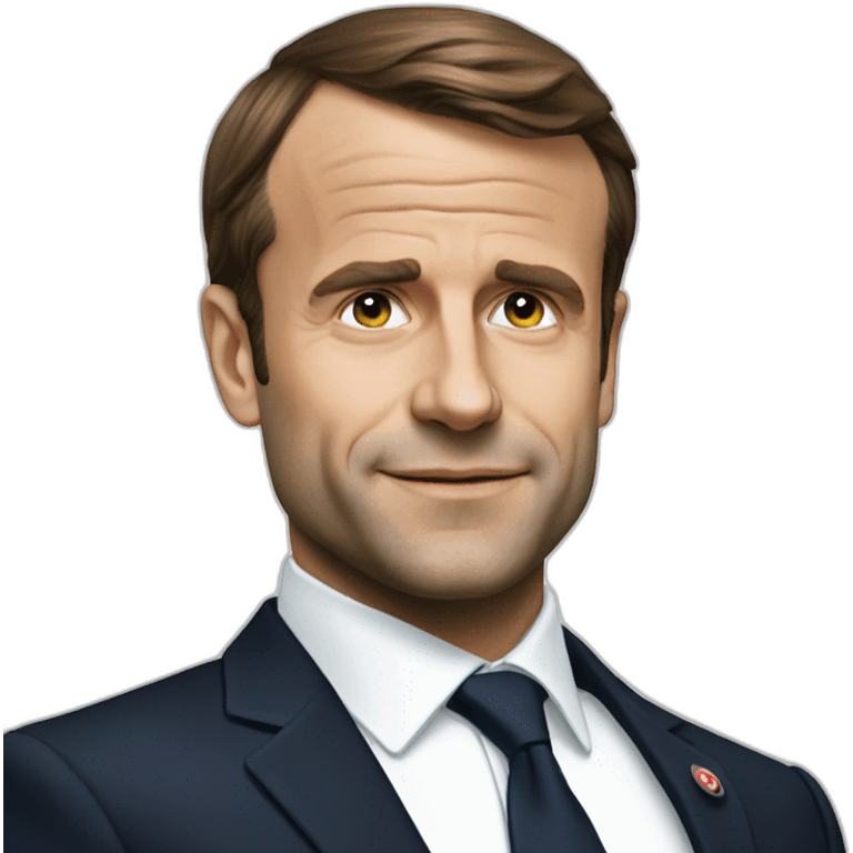 Macron sec emoji