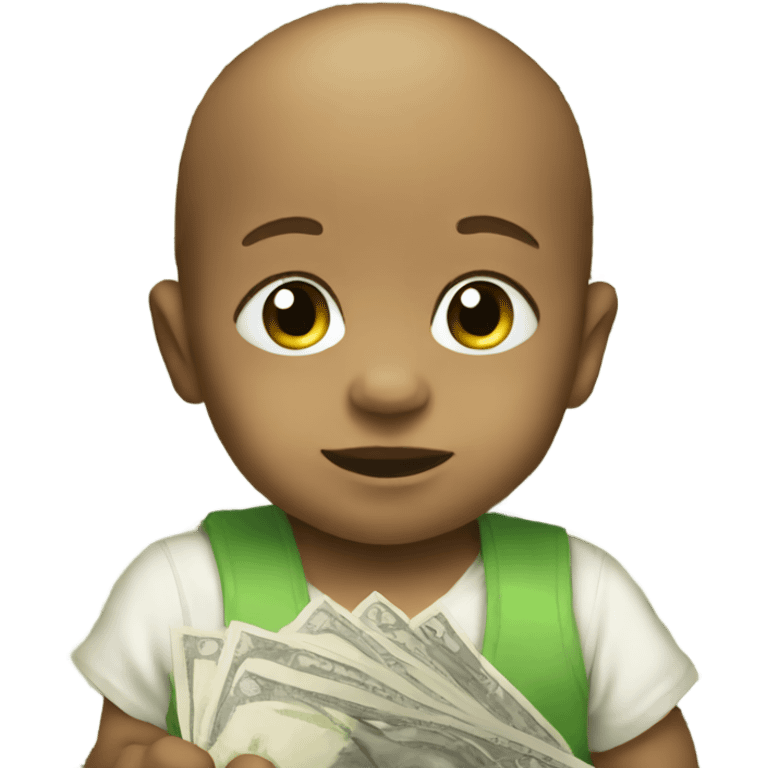 Baby with money emoji