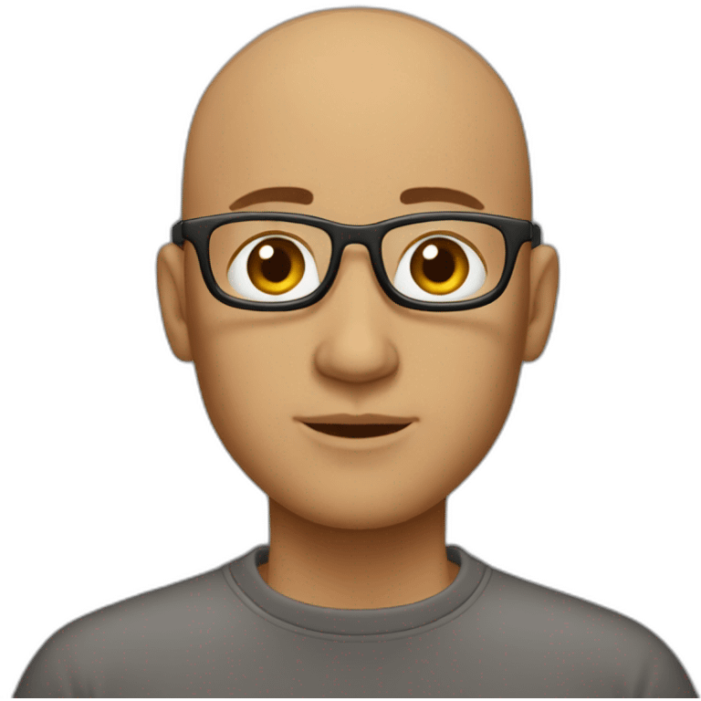 bald-brown-designer-behind-macbook emoji