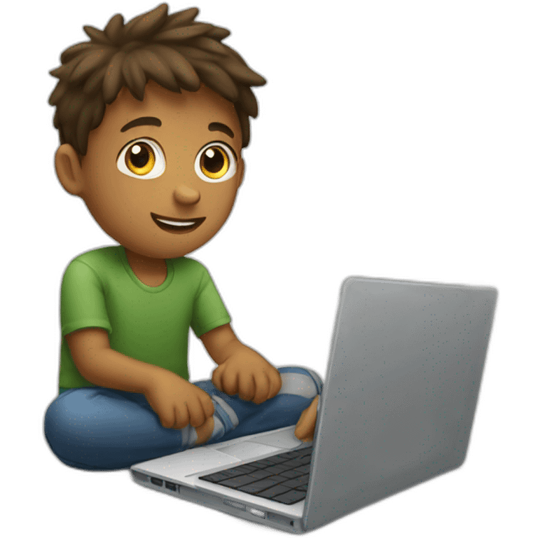 boy with laptop emoji