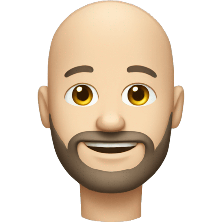 bald man with beard, raising hand emoji