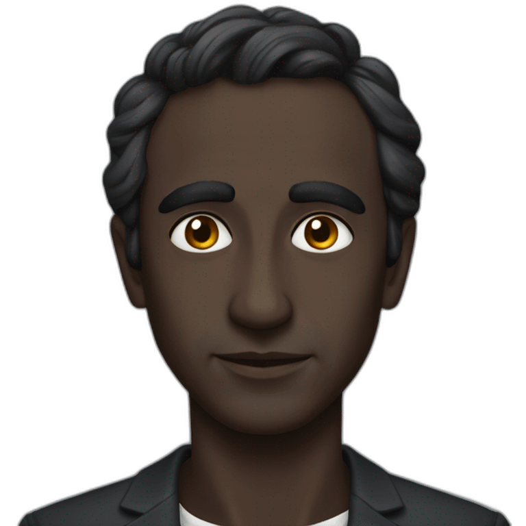 Eric zemmour with black skin emoji