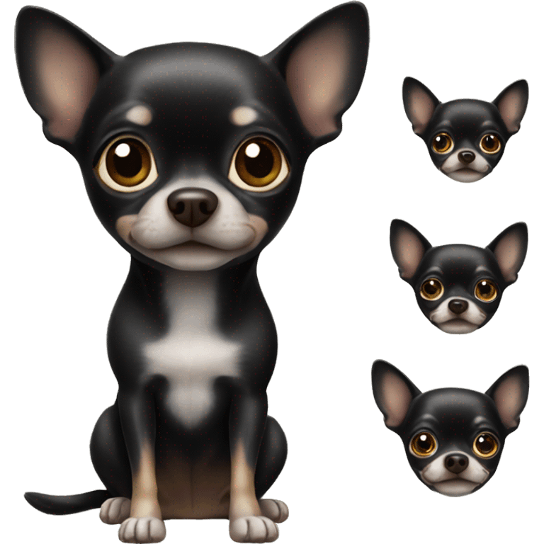 Black chihuahua  emoji