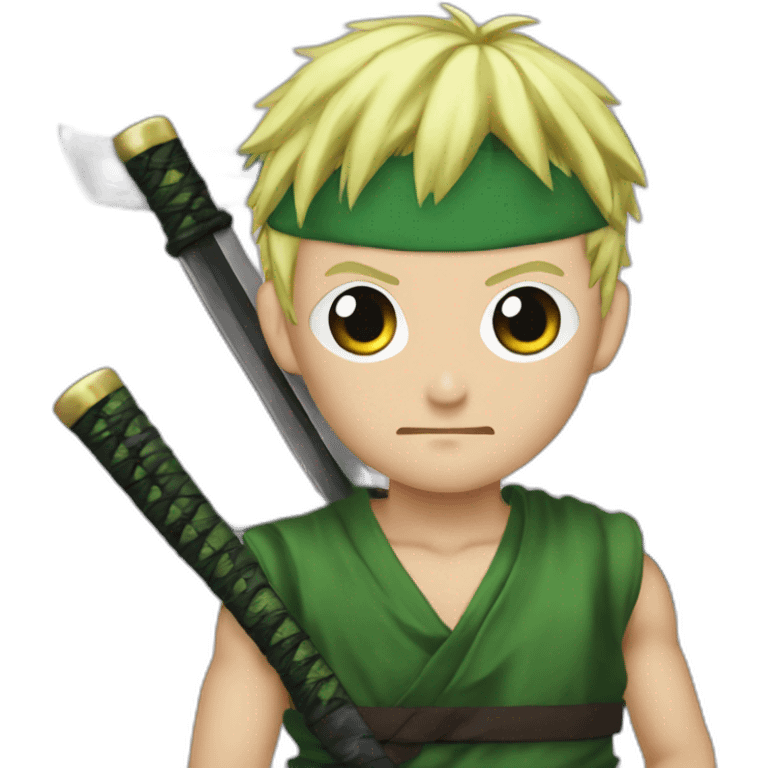 roronoa Zoro avec des sabres emoji