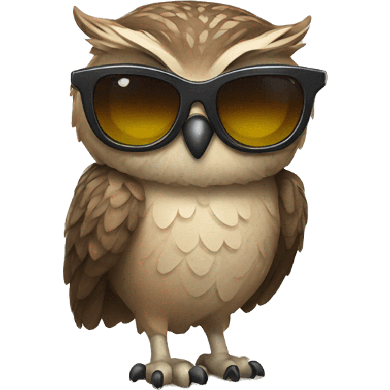 owl with sunglasses emoji