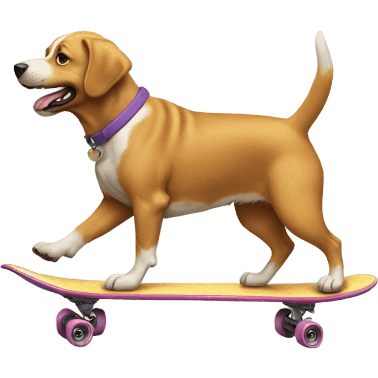 Dog riding a skateboard  emoji