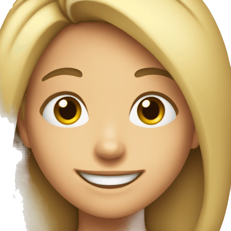 A girl smiling with spes emoji