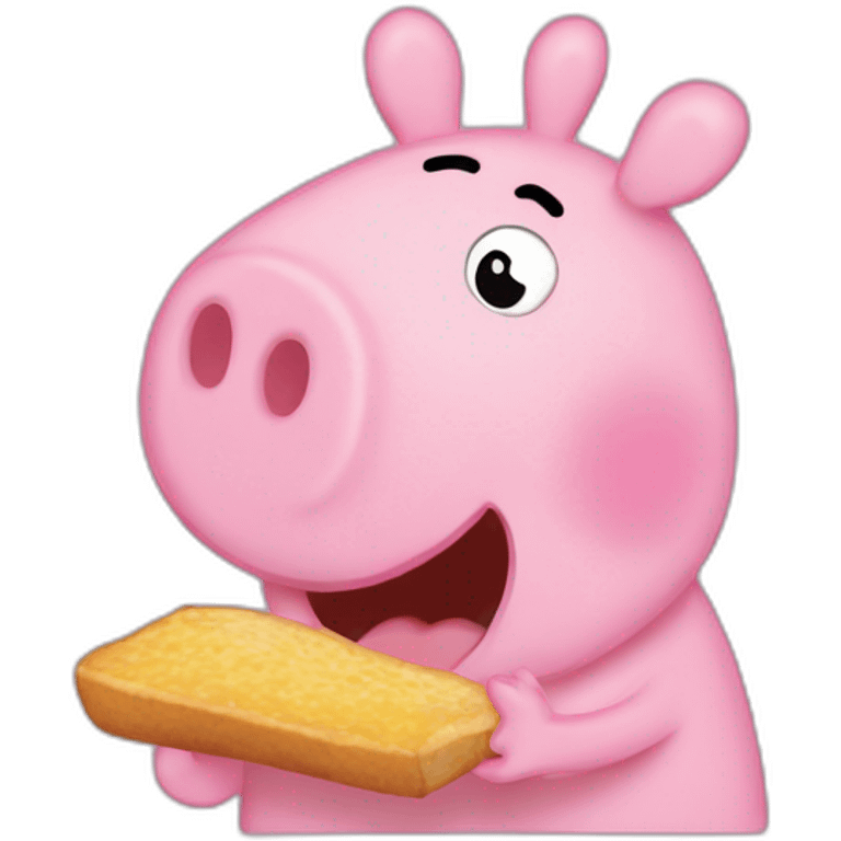 peppa pig eating emoji