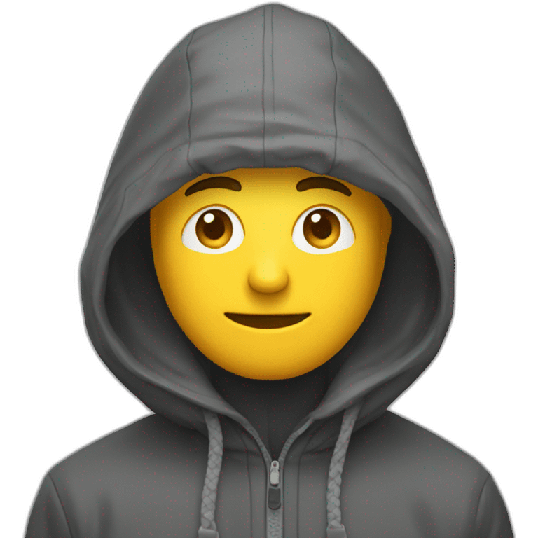 Un homme avec un cagoule de braquer emoji