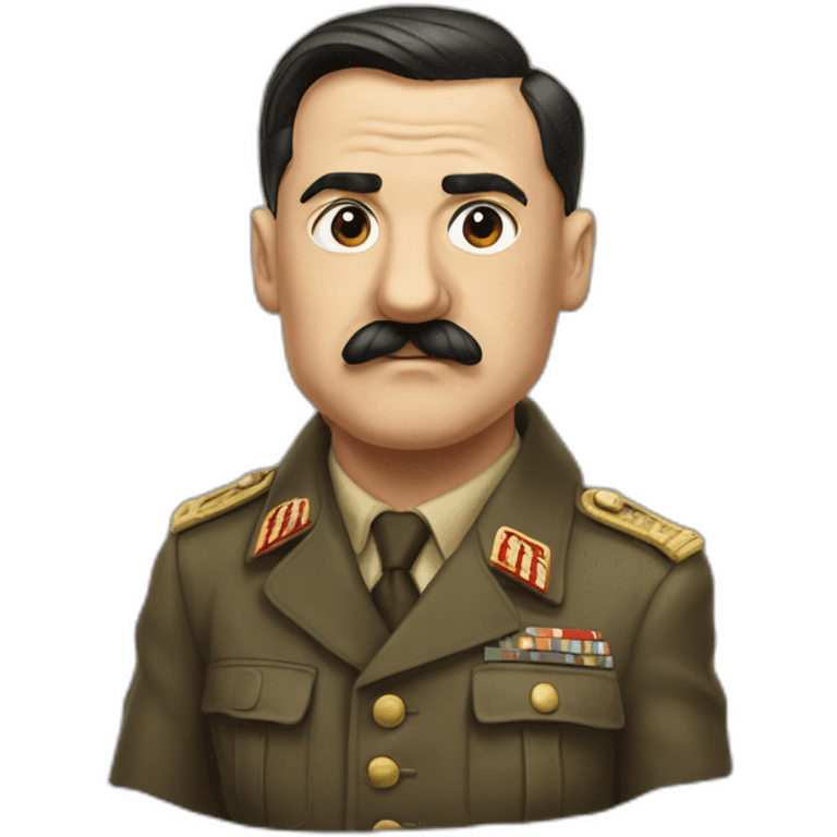 Hitler poop on staline emoji