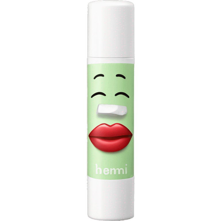 lip balm with label emoji