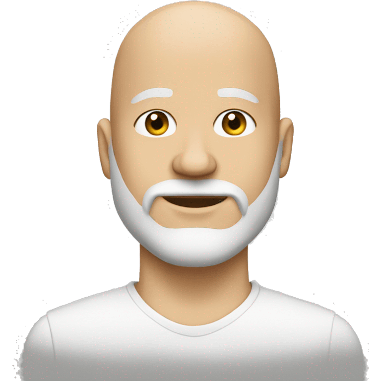 A white bald guy with a beard and stud earrings  emoji