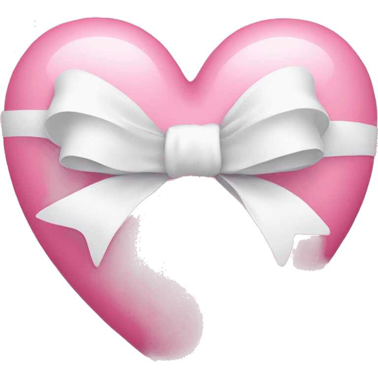 pink heart with white bow emoji