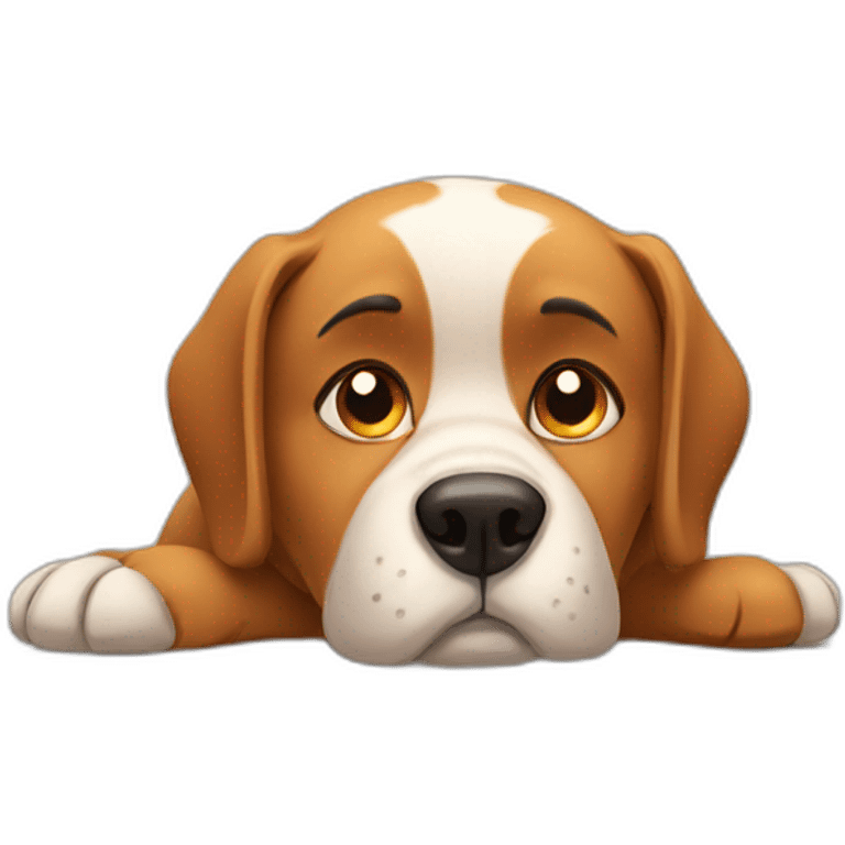 A bored dog emoji