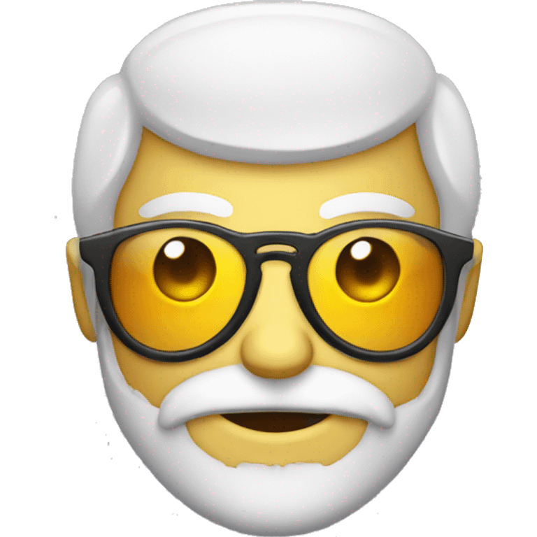 Extraterrestre con barba y gafas emoji