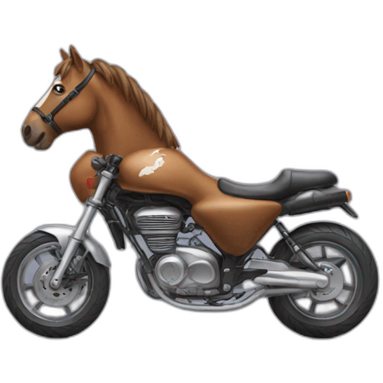 horse on a motobike emoji