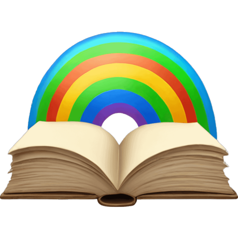 Open book with shooting rainbow  emoji