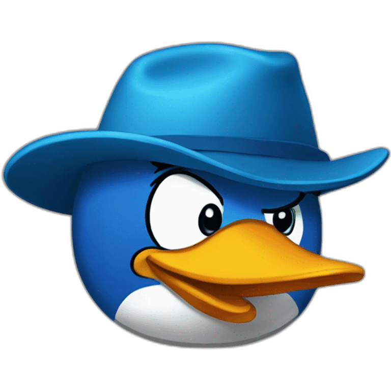 Blue-Club-penguin-character emoji