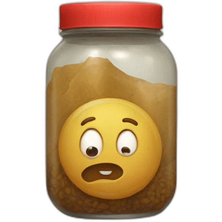 two legs with jar emoji