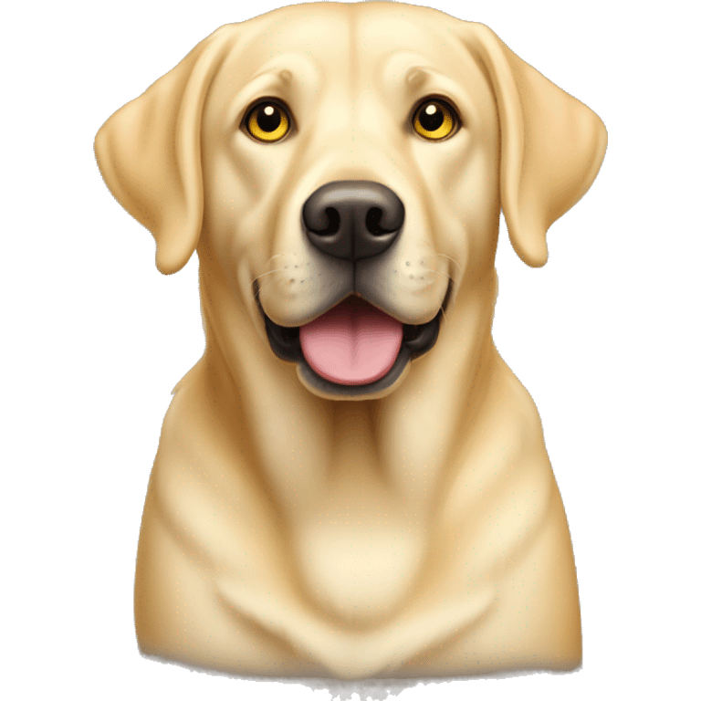 Yellow labrador with hazel eyes emoji