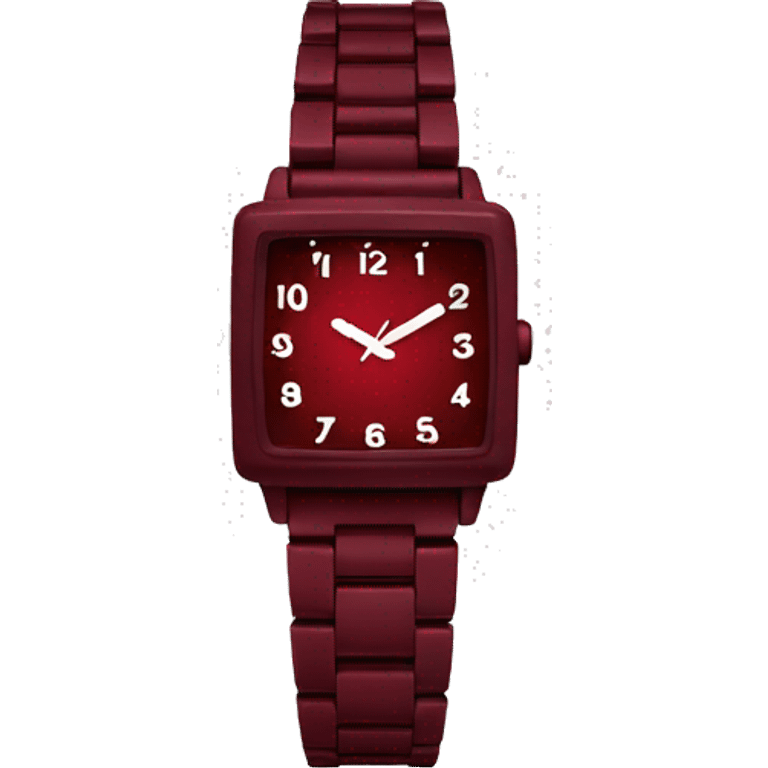 Dark red square watch emoji