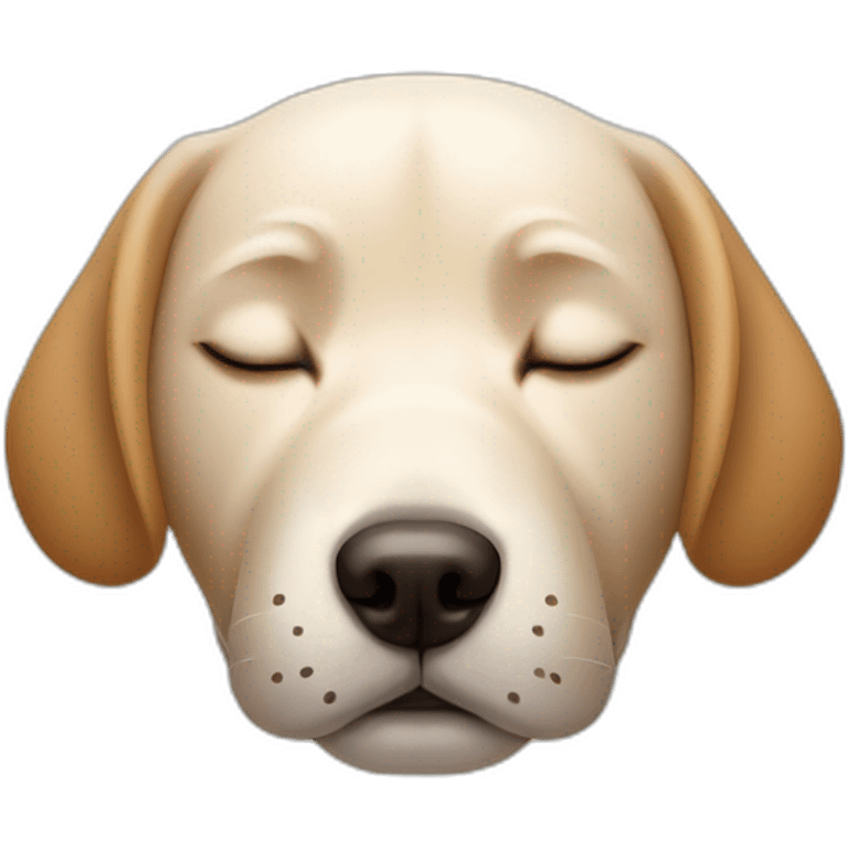 dog head with closed eyes and dog head massage with human hands emoji