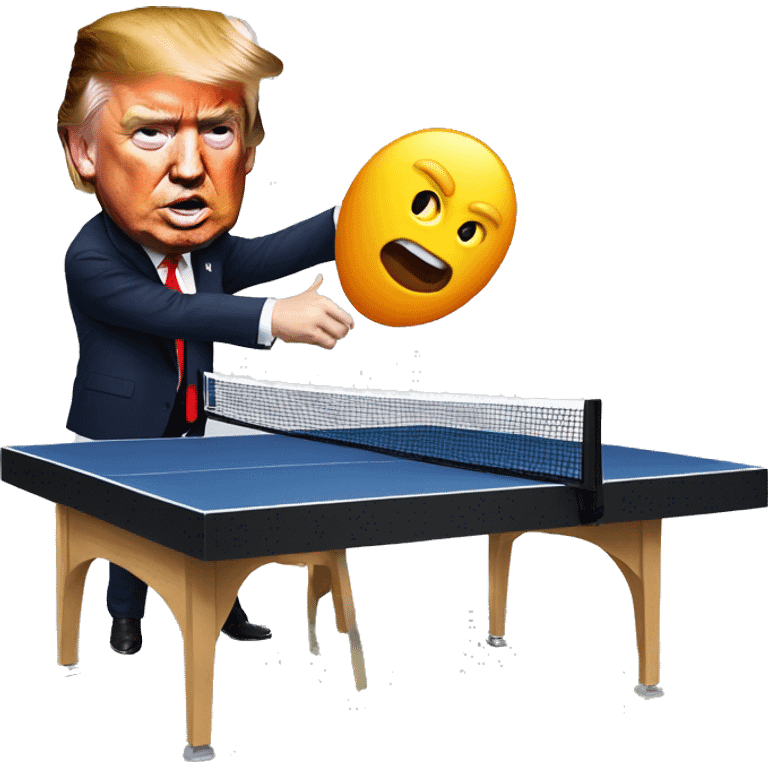 trump play ping pong emoji