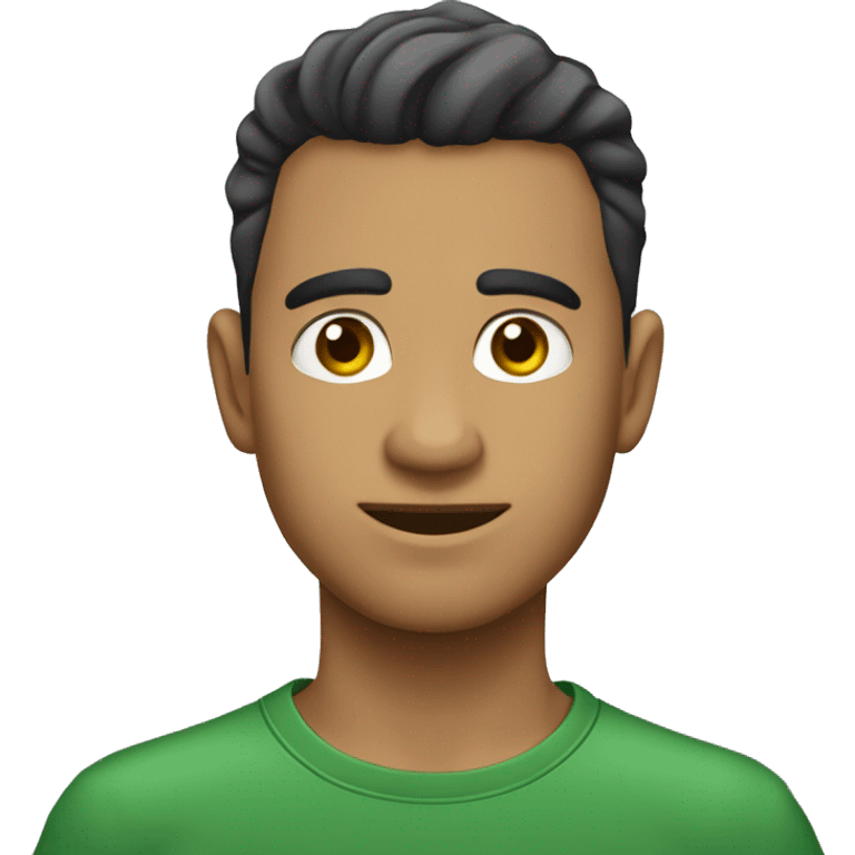 chico pelo castaño corto ojos verdes emoji