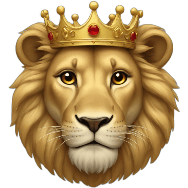 a lion in a crown emoji