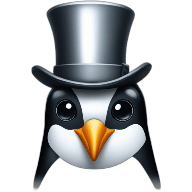 penguin top hat emoji