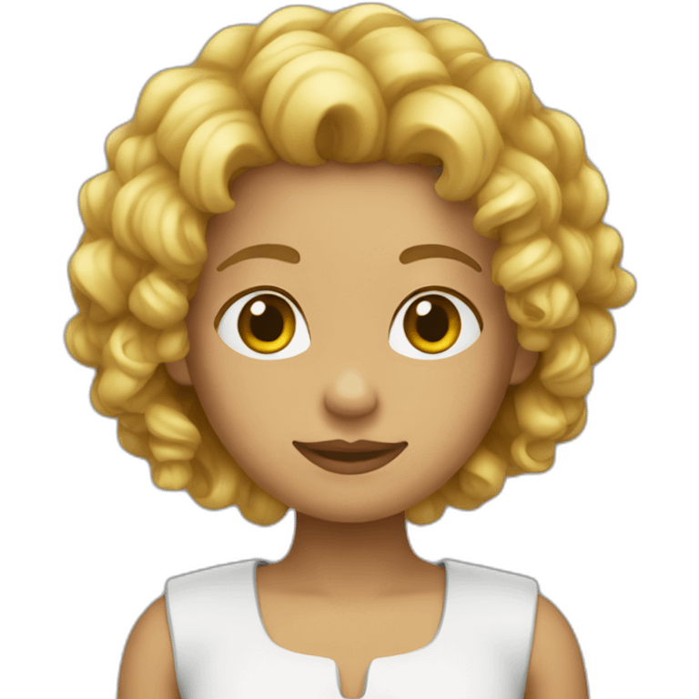 curly-blonde-leather-dress emoji