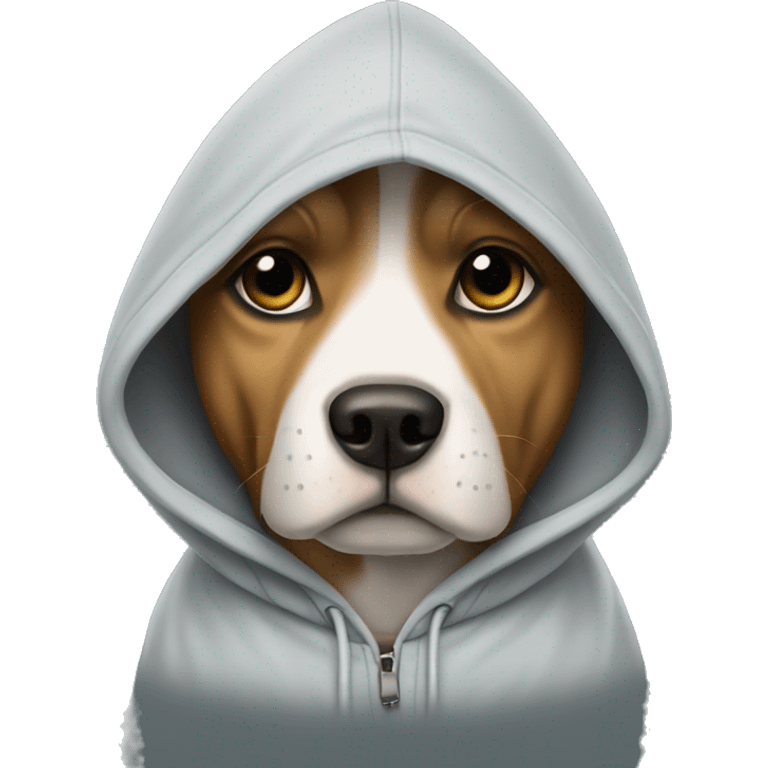 Dog with a hoodie emoji