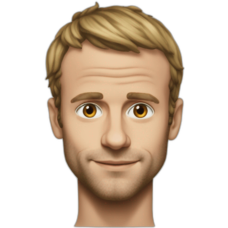 Macron as baggy one piece hyper realistic emoji