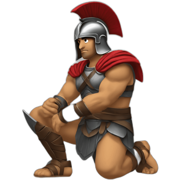 spartan warrior kneeling emoji