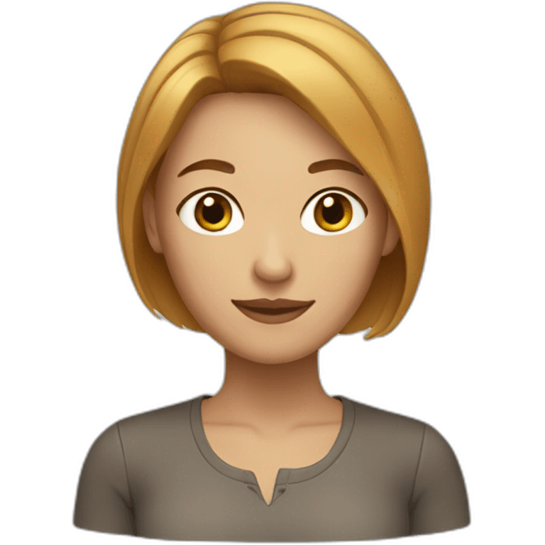 Woman with light brown cut hair emoji