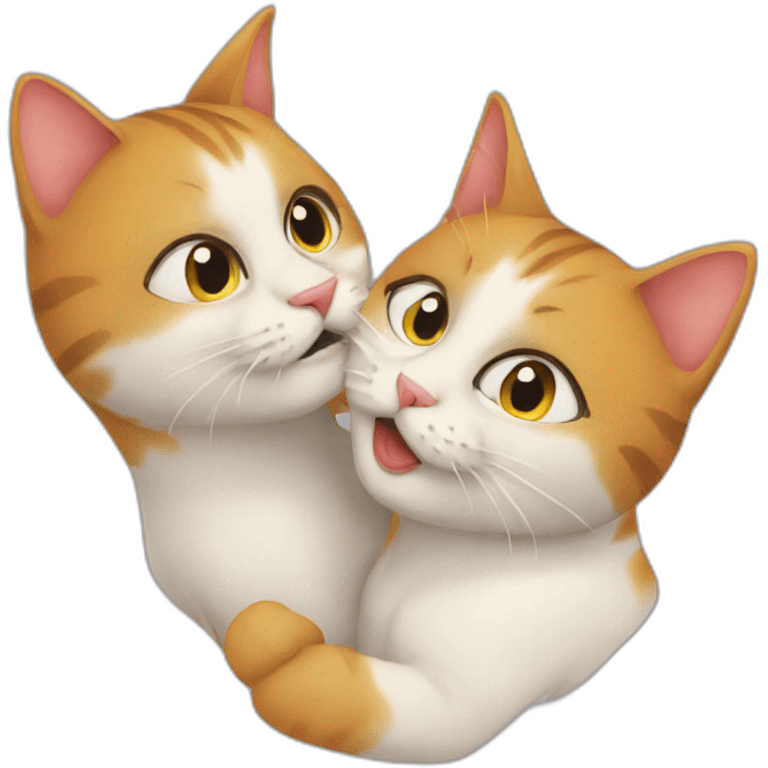 two cats kissing  emoji