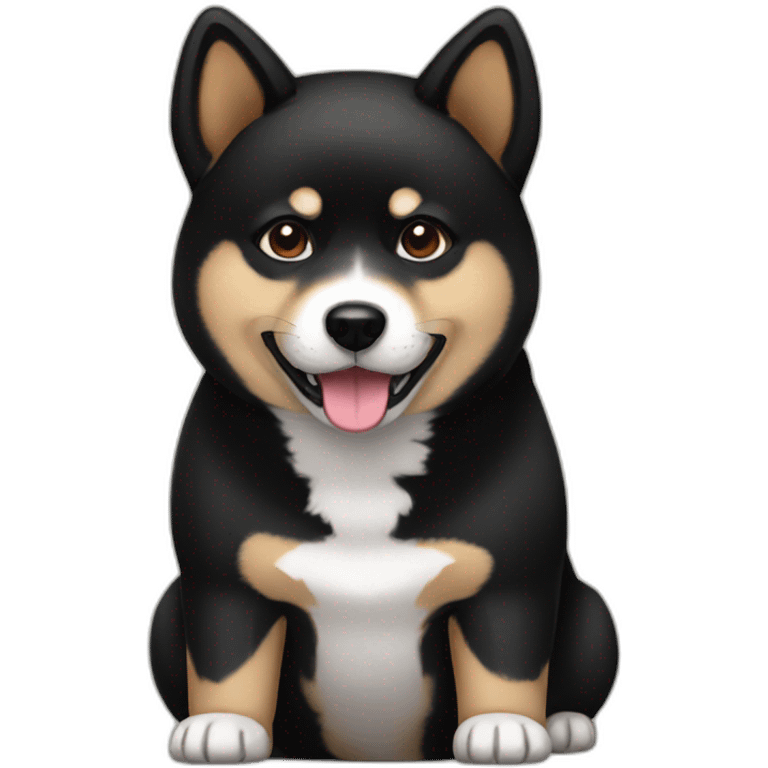 Black shiba iny emoji