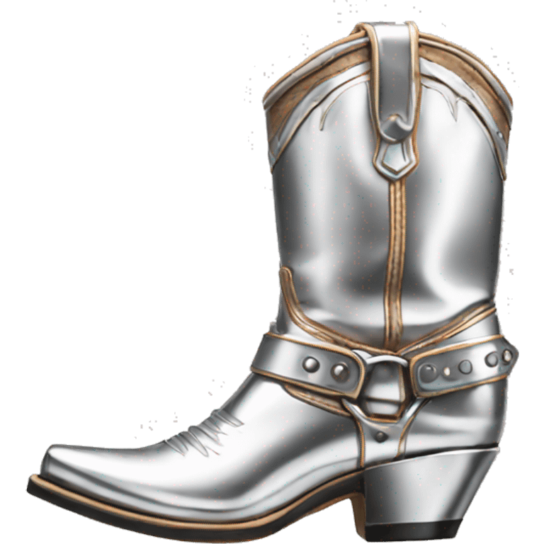 Chromed cowboy boots emoji