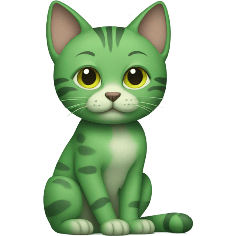 Green cat emoji