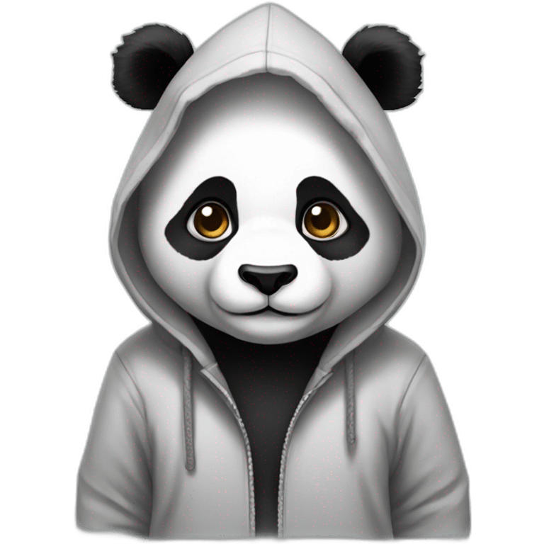 panda wearing a hoodie emoji