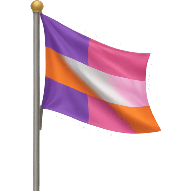 red orange white pink purple flag  emoji